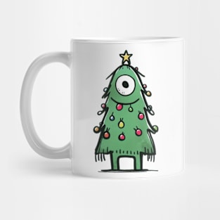 Christmas tree monster Mug